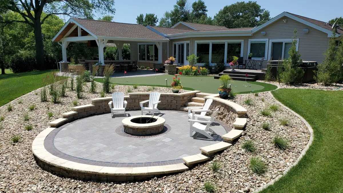 Landscaping project detail near Gilbertville Iowa