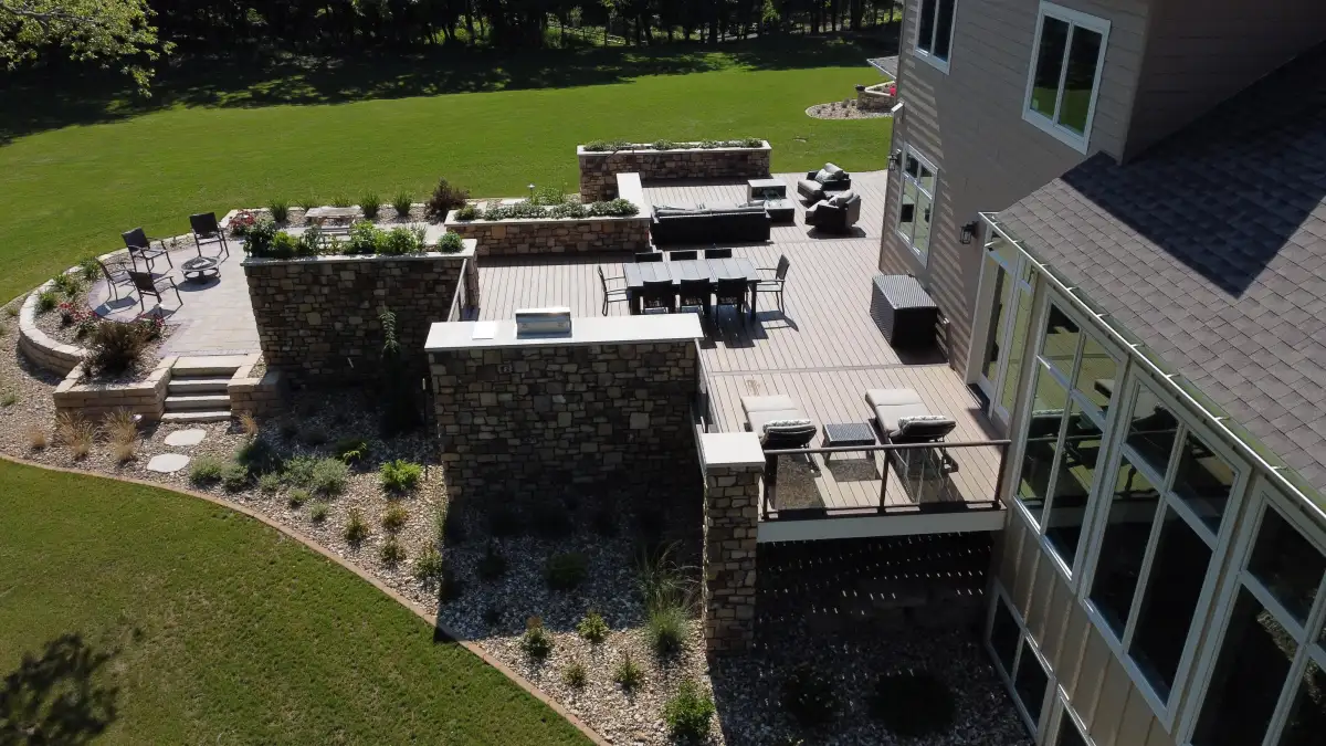 Hardscape and landscape project near Grundy Center Iowa