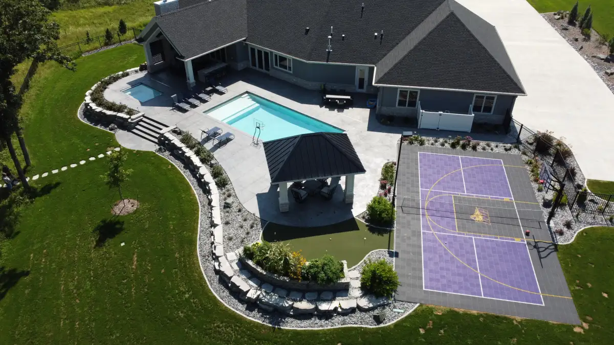Landscaping project detail near Reinbeck Iowa