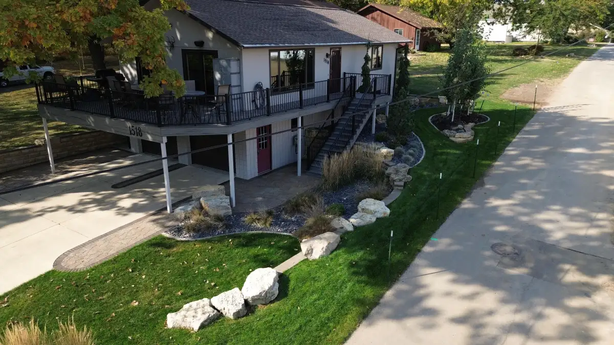 Landscaping project detail near Traer Iowa
