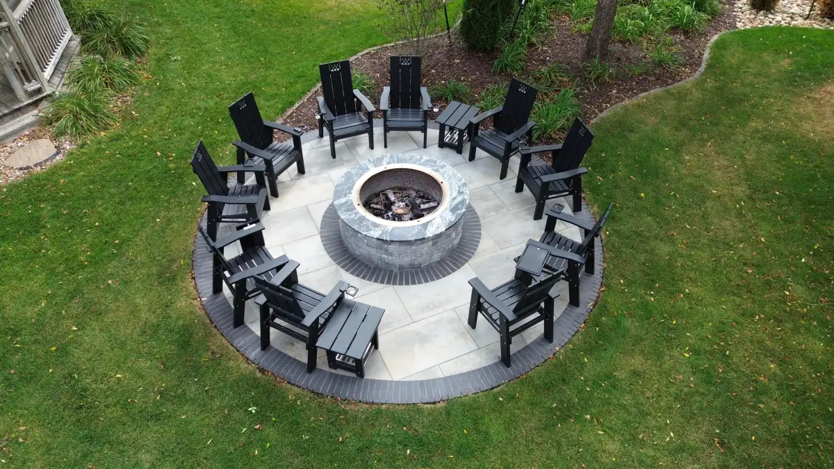 Landscaping project detail near Clear Lake Iowa