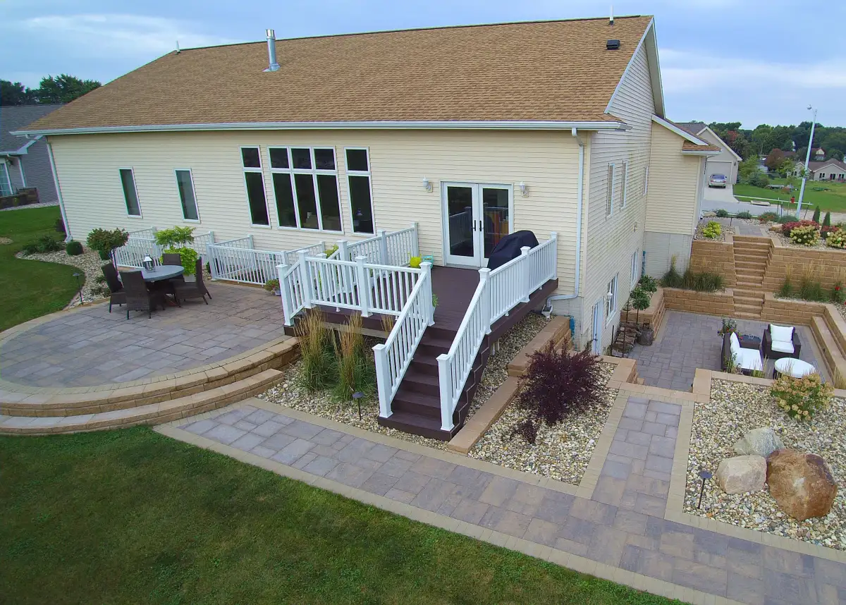 Hardscape and landscape project near Gilbertville Iowa