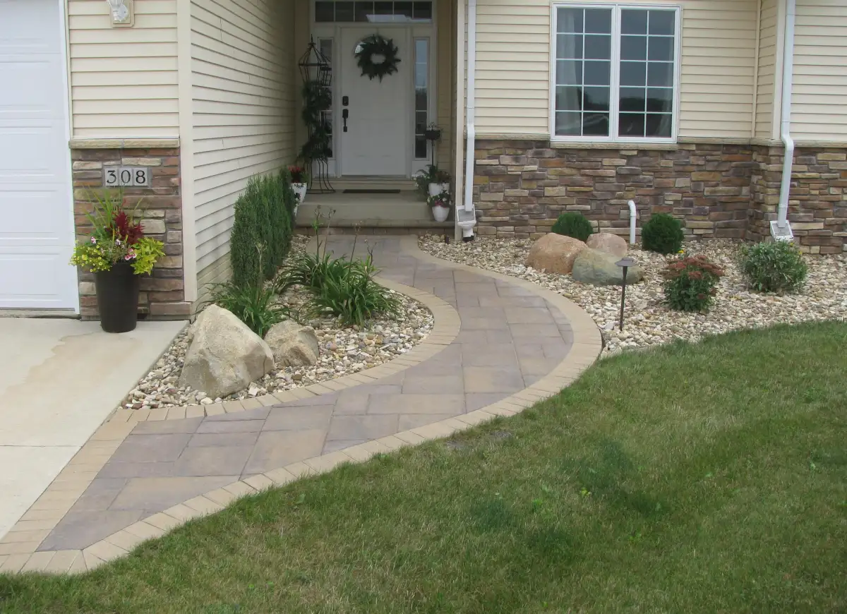 Hardscape and landscape project near Parkersburg Iowa
