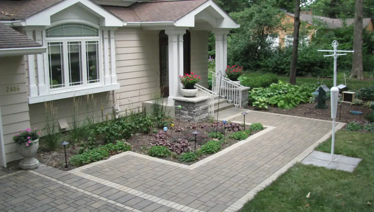 Landscaping project detail near Grundy Center Iowa